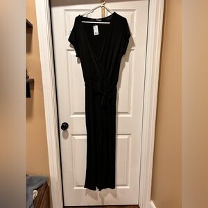 Elegant Black Wrap Jumpsuit